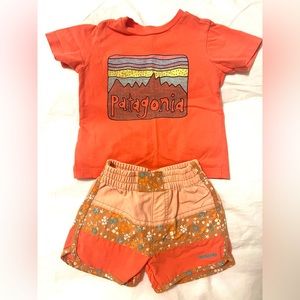 Baby girl Patagonia outfit size 6-12 months